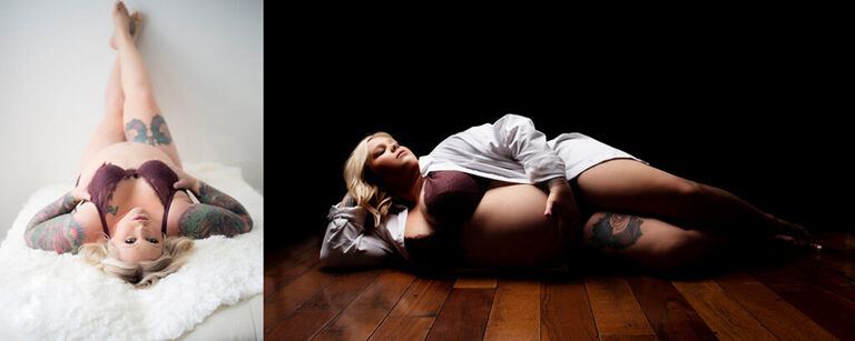 Tucson indoor maternity boudoir photos